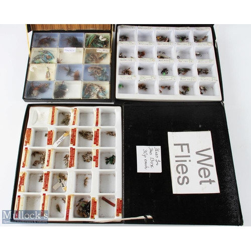 321 - A collection of Counter Display Boxes with various wet flies - 2x 12