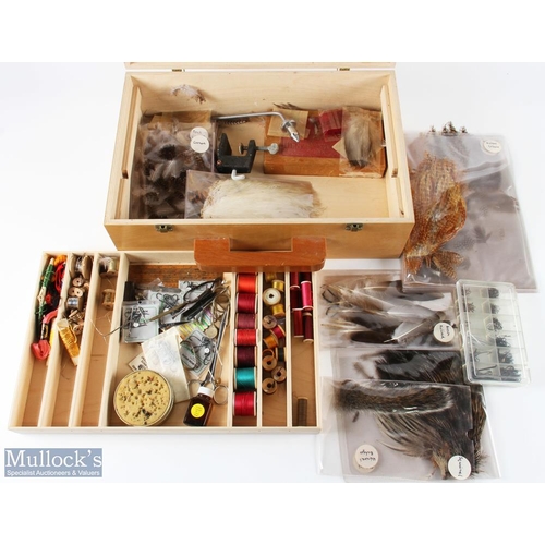 441 - Large Modern Wooden Case and Fly Tying Accessories, case 18