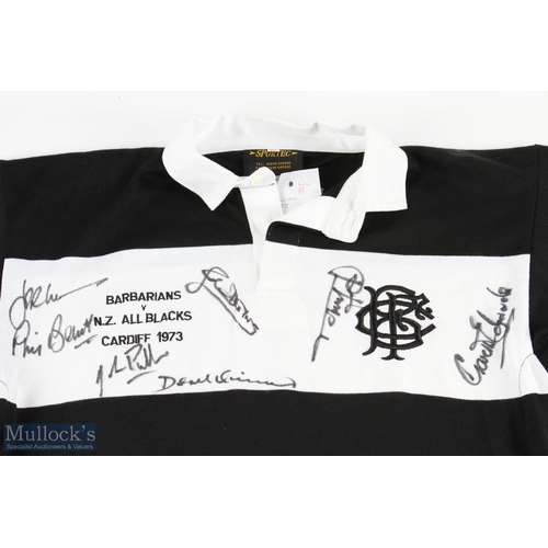 11 - 1973 Barbarians v All Blacks Signed Jersey: Couldn't afford the real thing? Here's the lovely later ... 