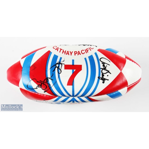 112 - 1990 Wales Signed Hong Kong 7s Rugby Ball: Wales' first appearance included a good 16-10 win over Au... 