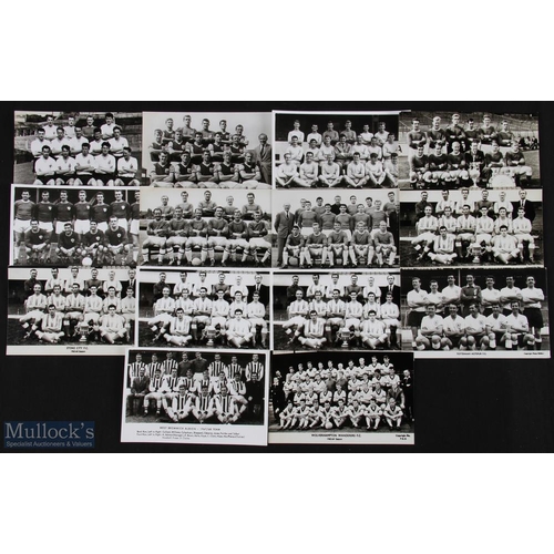 1167 - 1960s Black & White football team groups postcards (Charles Buchans collectors club & similar) Bolto... 