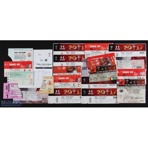 117 - 1972-2018 Wales Rugby Tickets v Overseas Tourists (21): Some duplication, but lovely lot, v NZ 72, 7... 