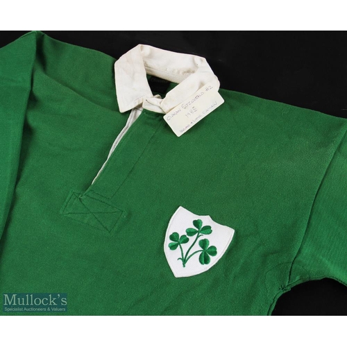 124 - 1982 Ciaran Fitzgerald Matchworn Ireland Rugby Jersey: From the Triple Crown season of 1982, the O'N... 