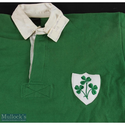 124 - 1982 Ciaran Fitzgerald Matchworn Ireland Rugby Jersey: From the Triple Crown season of 1982, the O'N... 