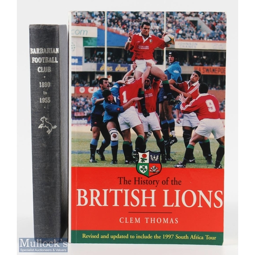 126 - Rugby Books, British Lions & Barbarians (2): Hardback History of the Barbarians, A Wemyss, 1955 and ... 