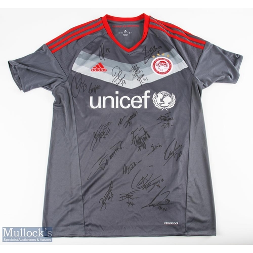 1356 - Collection of Olympiacos FC Memorabilia to include original multi signed shirt in Medium Size with D... 