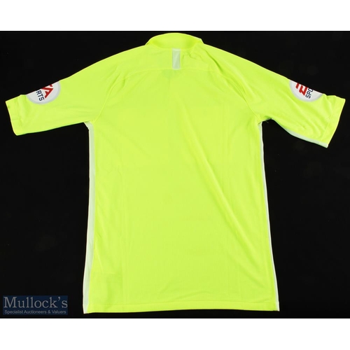 1357 - Match Officials Nike Dri - Fit Yellow Shirt with EA Sports patches to sleeves, Size Medium