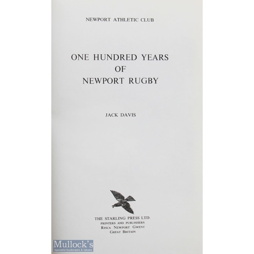 17 - 1974 Newport RFC Centenary History: Jack Davis admired and detailed 284pp hardback 1974 first editio... 