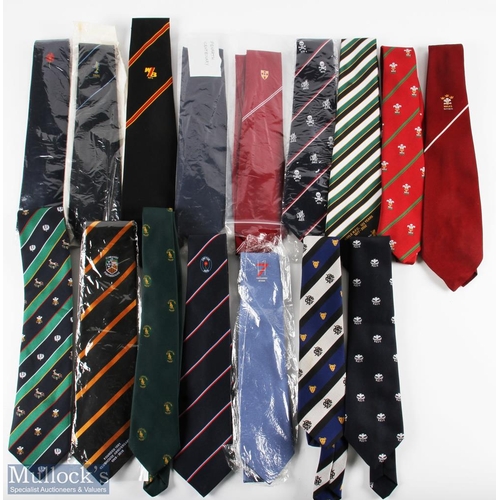 171 - Rugby Neckties Selection (16): Many unworn, wide choice: Australia Rugby, Wales Quadruple Triple Cro... 