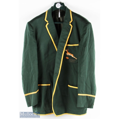 206 - 1965 Rare & Magnificent, Springbok Frik Du Preez' S African Blazer: What an opportunity! The iconic ... 