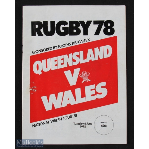 28 - 1978 Queensland v Wales Rugby Programme: Large well-illustrated issue from the less than successful ... 