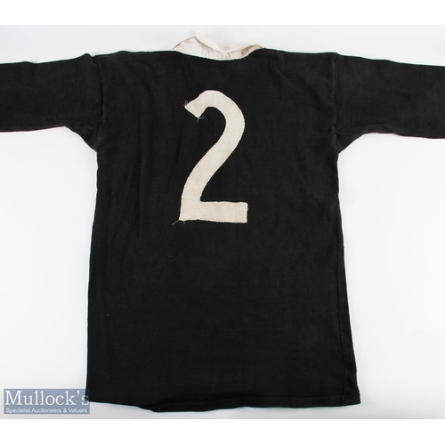 30 - NZ Juniors Matchworn Rugby Jersey: Looks to be 1970s or early 1980s, Canterbury make, size XOS, silv... 