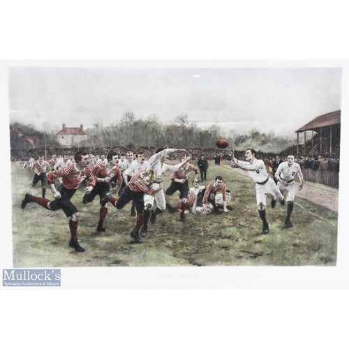 303 - W B Wollen's 'The Rugby Match' Large Framed Print: Famous and controversial, with the original hangi... 