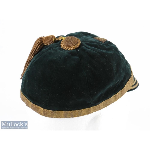 310 - Vintage Christ College Brecon Rugby Honours Cap: In navy with gold braid and tassel and 'Henry VIII'... 