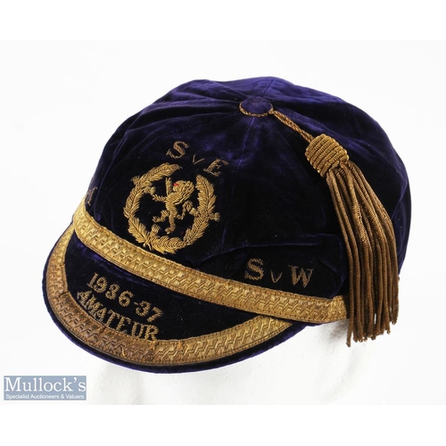 1936-37 Scotland International Football Cap the dark blue