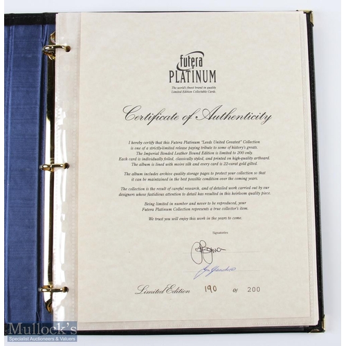 469 - Futera Platinum Leeds United Limited Edition Greatest Collection of cards, a leather-bound collectio... 