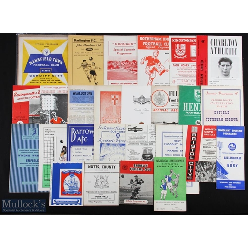 472 - 1960-66 Football Programmes opening of flood lights, to include Darlington v Millward, Chelmsford v ... 