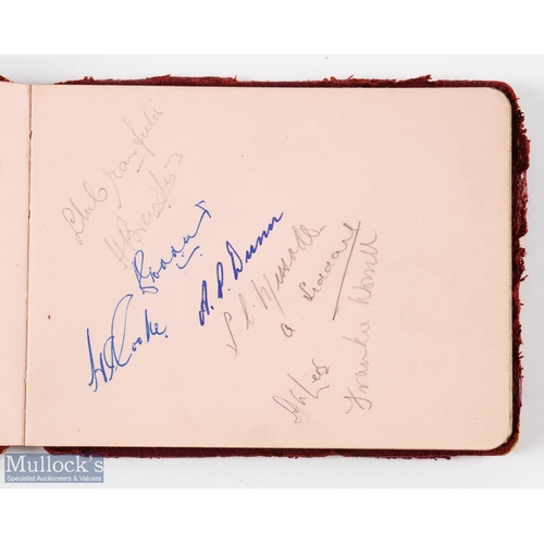 476 - 1955-56 Manchester United Championship winning Team Autograph Book, containing - Matt Busby, Duncan ... 