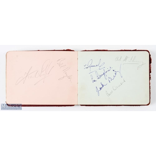 476 - 1955-56 Manchester United Championship winning Team Autograph Book, containing - Matt Busby, Duncan ... 