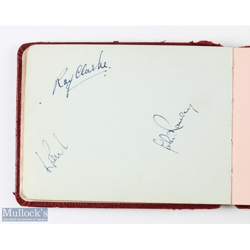 476 - 1955-56 Manchester United Championship winning Team Autograph Book, containing - Matt Busby, Duncan ... 