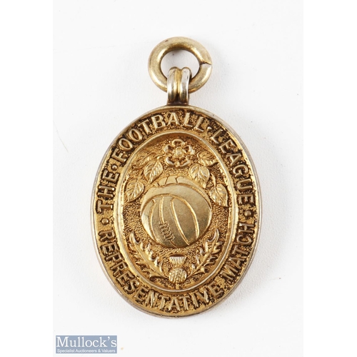 496 - 1955 Football League silver gilt medal, awarded to Bert Williams representing the Football League v ... 