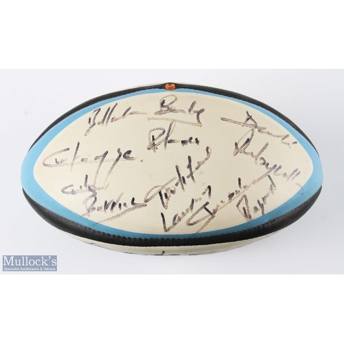 55 - 1994 Signed Full Size Rugby Ball, Wales B v France B: Attractive crisp clean Gilbert blue black & wh... 