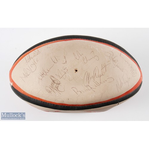 76 - 1998 Wales v S Africa & Recent Scarlets Signed Rugby Balls (2): Good autographed ball from 1998s clo... 