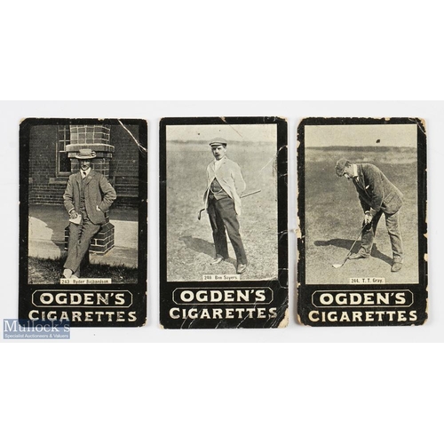 203 - 3x Ogden's Tabs F Series Cigarette Real Photograph Players Golf Cards c1901 - Ben Sayers (F.240), Ry... 