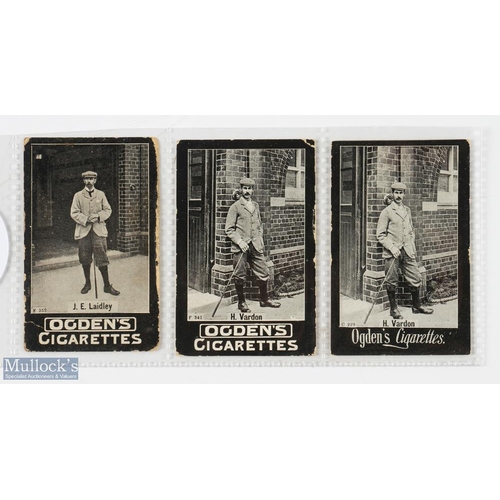 204 - 3x Ogden's Tabs C & F Series Cigarette Real Photograph Players Golf Cards c1901 - H Vardon (C.229), ... 