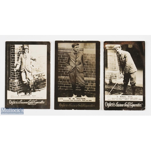 206 - 3x Ogden's Guinea Gold Cigarette Real Photograph Players Open & Amateur Golf Cards - titled and numb... 