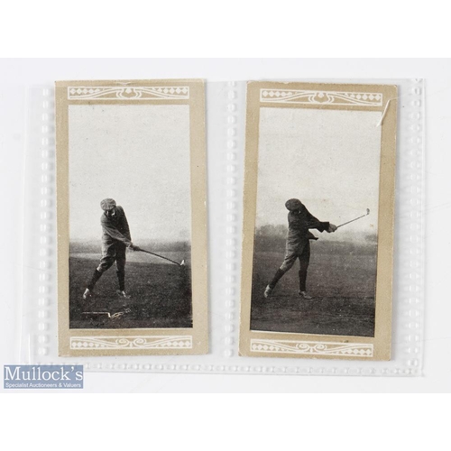 212 - 2x Harry Vardon Marsuma Cigarette Golfing Cards c1914 - from Famous Golfers and Their Strokes to inc... 