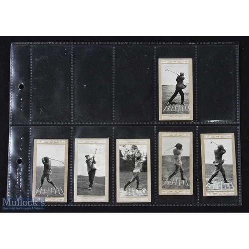 214 - 6x Marsuma Cigarette Golfing Cards c1914 - from Famous Golfers and Their Strokes to incl Open Golf C... 