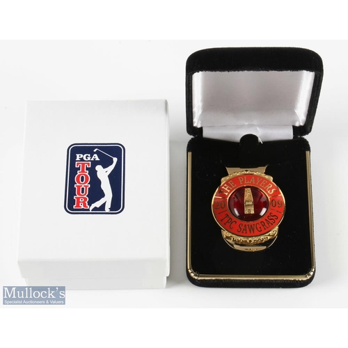 395 - Scarce 2009 The Players TPC Sawgrass Championship Golf Tournament Gilt and Enamel Official Players M... 