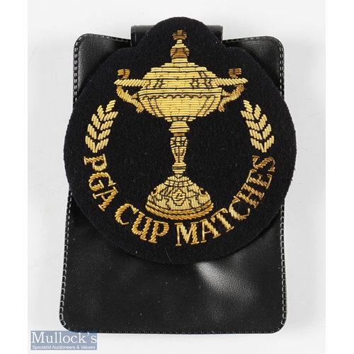 397 - Rare Official PGA Cup Gold Embroidered Executive Member of The PGA Blazer Breast Pocket Crest - only... 