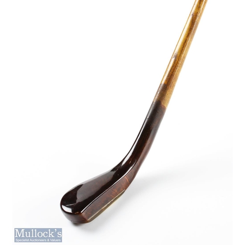 414 - Custom made replica longnose play club in dark stained beech wood fitted with an ash shaft, measurin... 