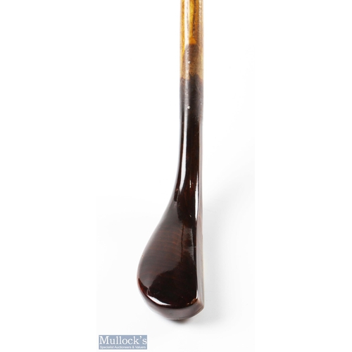 414 - Custom made replica longnose play club in dark stained beech wood fitted with an ash shaft, measurin... 