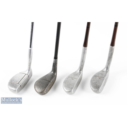 417 - 4x Large head mallet head putters all with steel shafts coated and chromium to incl 2x St Andrews Go... 