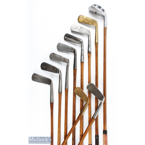 489a - 10x Assorted putters featuring Perfect model alloy mallet head putter, J C Smith Monifieth excelsior... 