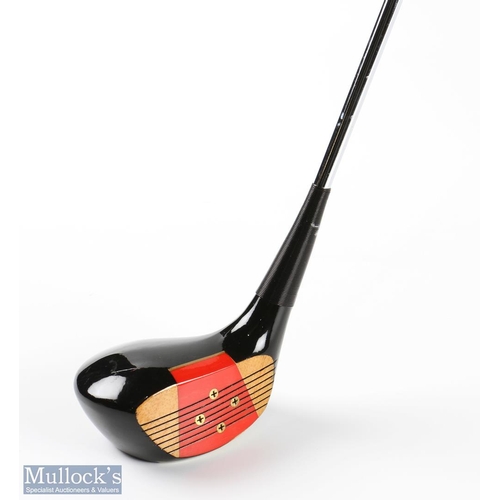 490a - Ralph Maltby persimmon head Hero driver with deep faced with red face insert, perfectly playable