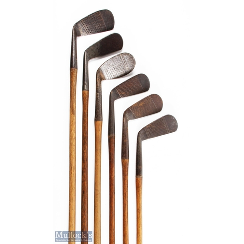 508 - 6x Assorted Irons to incl Alex Patrick mid iron, Mitre brand special lofter, C Lawrence Woodhouse mi... 