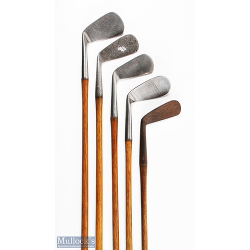 514 - 5x Assorted Ladies Irons with 4x in rustless incl 3x Forgan Irons a 2 iron, mashie and mashie niblic... 