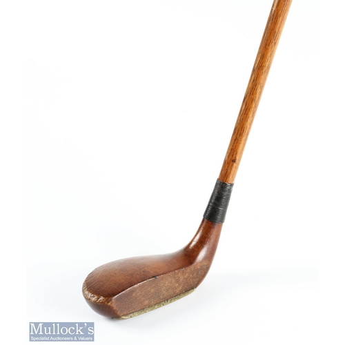 570 - R Forgan 'Forganite' The Tolley putter with thick central brass sole plate fitted with a full length... 