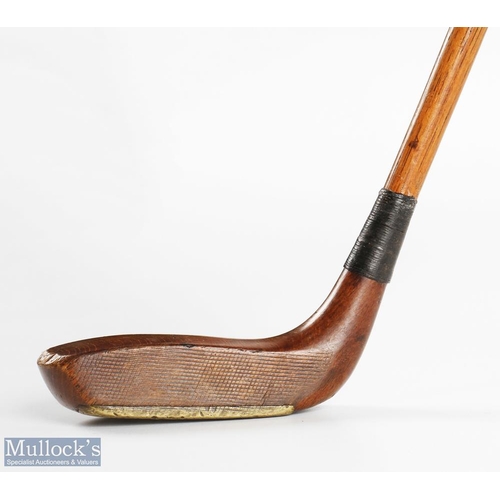 570 - R Forgan 'Forganite' The Tolley putter with thick central brass sole plate fitted with a full length... 