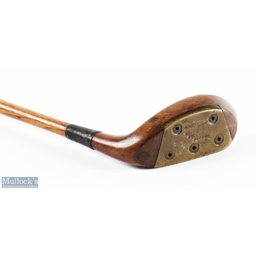 570 - R Forgan 'Forganite' The Tolley putter with thick central brass sole plate fitted with a full length... 