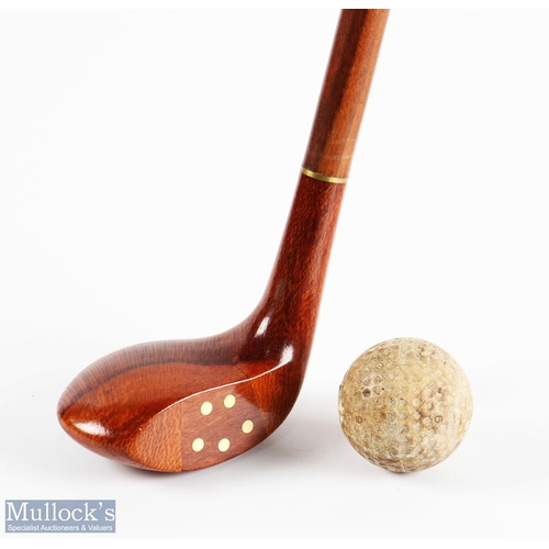 572 - Attractively grained Wood head styled Sunday Golf Walking Stick with plastic back weight and central... 