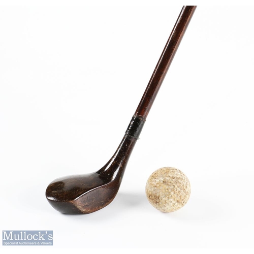 577 - Wooden driver head style Golf Sunday Walking Stick with lead weights to the rear and sole with neck ... 