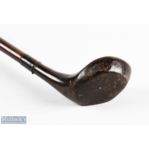 577 - Wooden driver head style Golf Sunday Walking Stick with lead weights to the rear and sole with neck ... 