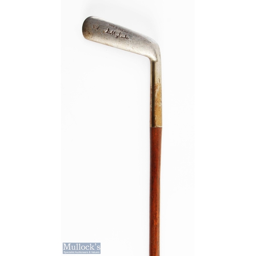 579 - Bobby Locke gift to Caddie - Slazenger Gradidge 'Bobby Locke' autographed Gem style blade putter wit... 