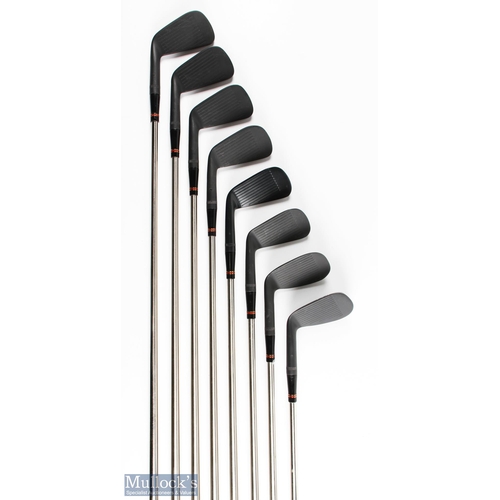 580 - Scarce Walter Hagen 'The Haig' Ultra No19MO Golf Irons in black finish inc' 2-9 iron, True Temper Bl... 