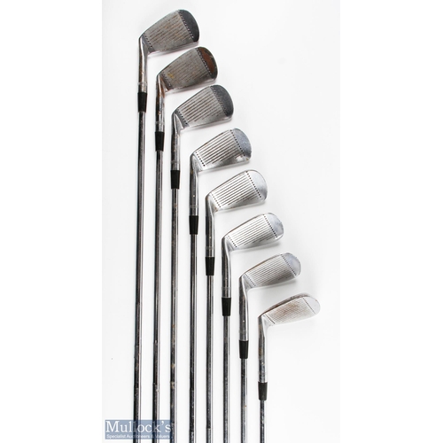 584 - MacGregor 'Tommy Armour Black Scot' 244 Golf Irons inc' 3-9 and Double duty, marked 2c1841r, signs o... 